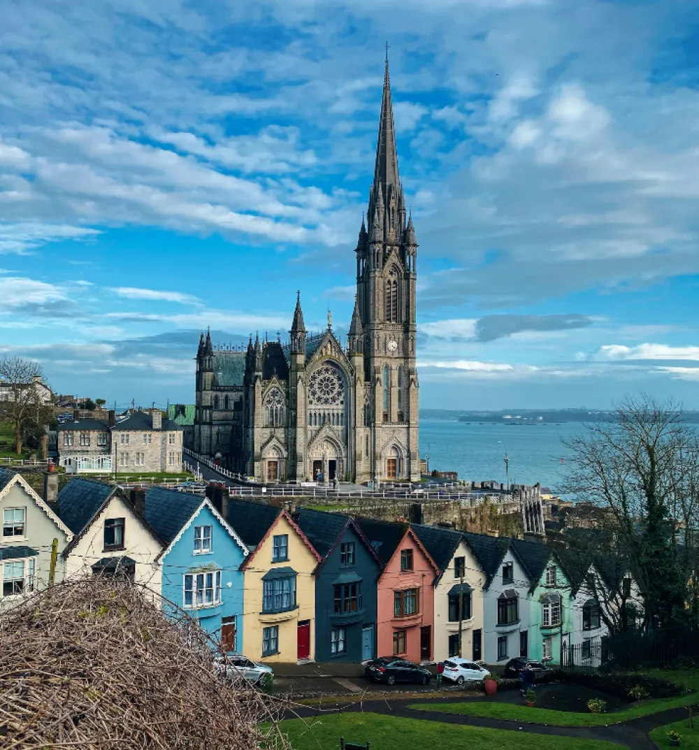 Image of a church overlooking the sea