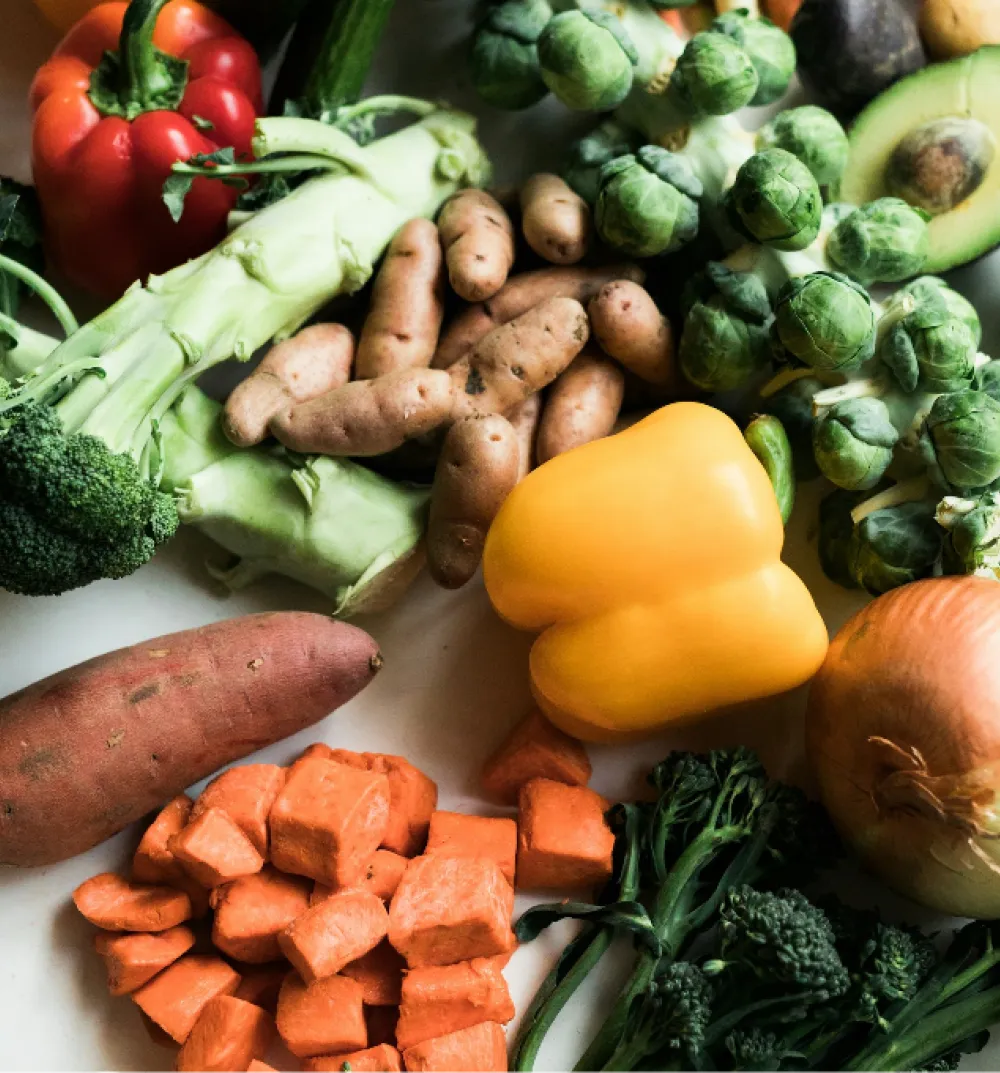 A mixture of veg